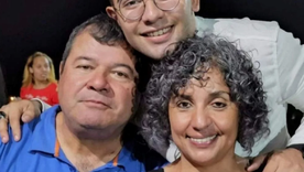 Emerenciano Sena, César y Marcela Acuña. Emerenciano Sena, César y Marcela Acuña.
