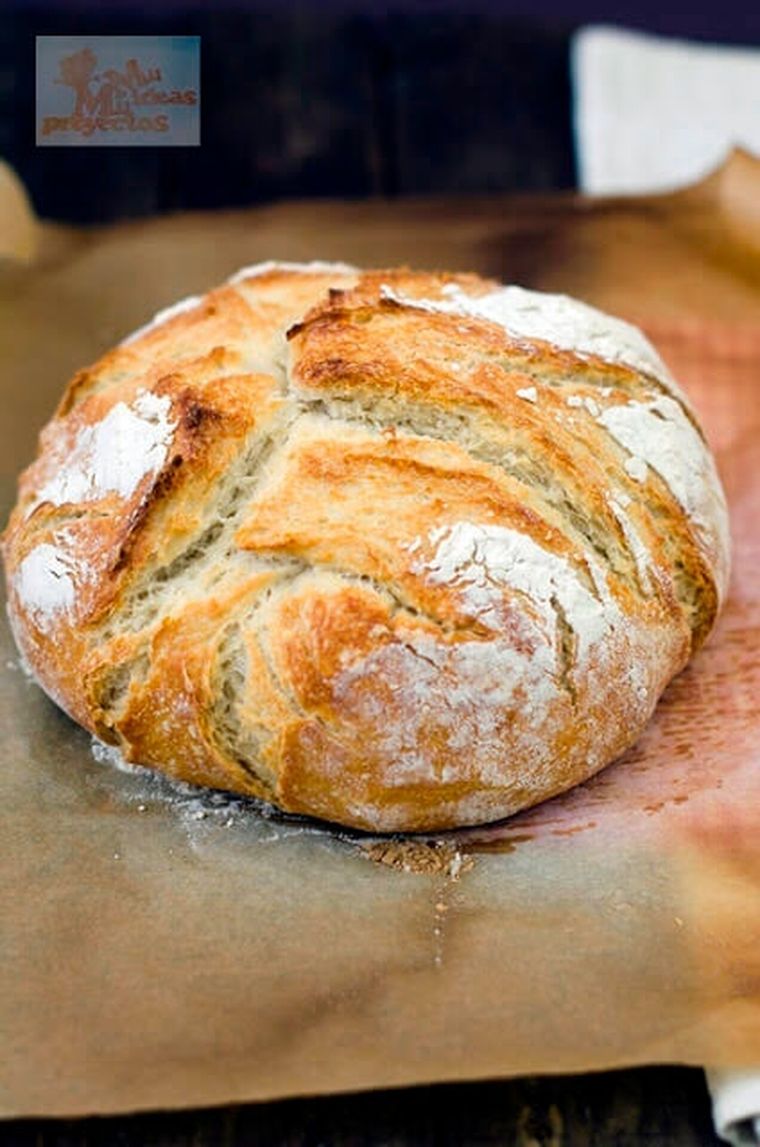 Pan casero sin amasado. Foto: Pinterest