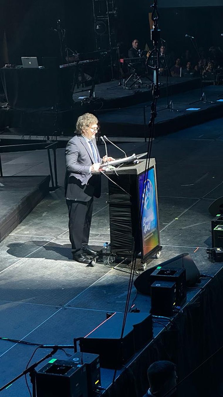 Milei dio un discurso en el acto de apertura de los Juegos Macabeos Foto: Josefina Godoy Martínez MDZ
