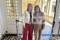 La ministra de Seguridad, Patricia Bullrich, y su segunda, Alejandra Monteoliva, en la Casa Rosada.