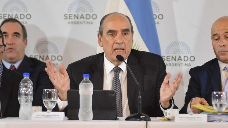 El ministro del Interior, Guillermo Francos, defendió la ley en el Senado Foto: Archivo MDZ
