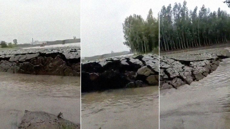 Captura de pantalla del extraño fenómeno. Foto: Captura de pantalla TN