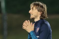 Modric en uno de los entrenamientos de Croacia antes de jugar con Argentina. Foto: EFE Modric en uno de los entrenamientos de Croacia antes de jugar con Argentina. Foto: EFE