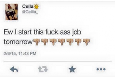 consiguio trabajo, lo tuiteo y la despidieron antes que comience consiguio trabajo, lo tuiteo y la despidieron antes que comience