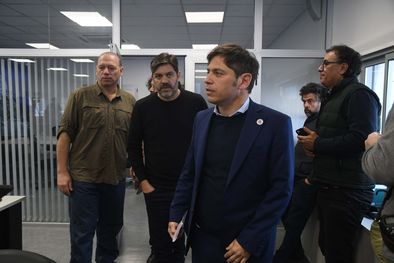 MDZol | Axel Kicillof, secundado por Carlos Bianco y Sergio Berni Foto: Télam