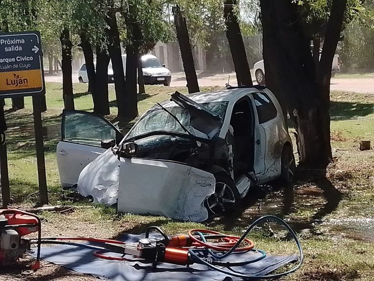 Por motivos que se desconocen, perdió el dominio del rodado y colisionó con un árbol Foto: @MATIPASCUALETTI