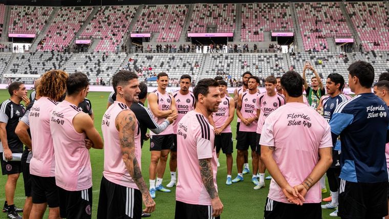 Messi, De Paul y compañía entrenaron el jueves en el NU Stadium, la nueva casa del Inter Miami.