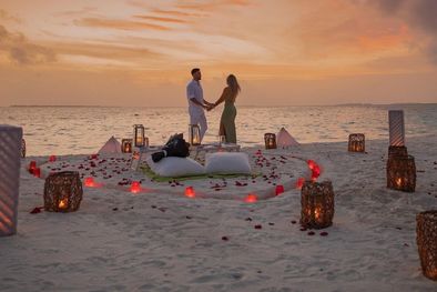 MDZol | Tagliafico vivió un inolvidable y romántico momento en una de las playas más hermosas del mundo. Foto: Instagram Caro Calvagni