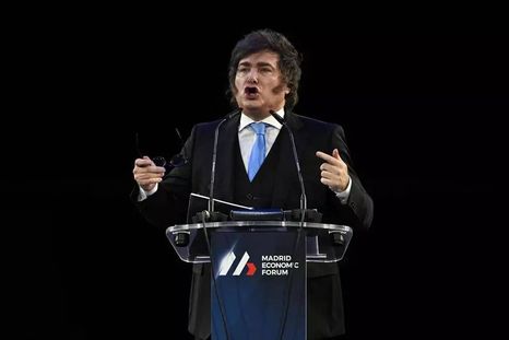 Milei habló en un foro de ultraderecha. Foto: EFE Milei habló en un foro de ultraderecha. Foto: EFE