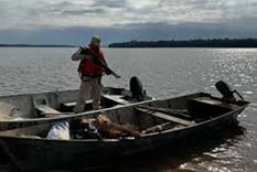 El descubrimiento se produjo en la costa del río Uruguay. Foto: X El descubrimiento se produjo en la costa del río Uruguay. Foto: X
