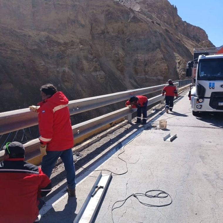 Arreglaron el puente de la ruta 7 