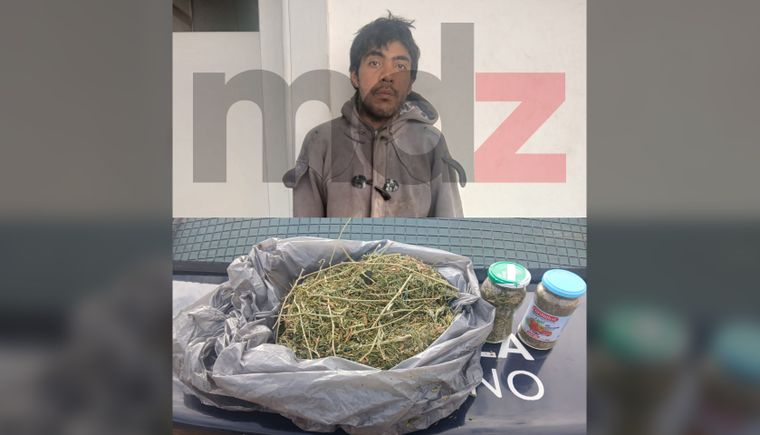 Mauro Bordón Fuentes, el changarín descubierto con marihuana en Las Heras.&nbsp;