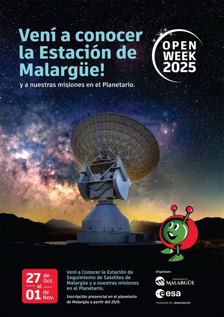 La ESA realizará en Malargüe una nueva edición de su Open Week, con visitas guiadas, charlas y transporte gratuito para los asistentes. La ESA realizará en Malargüe una nueva edición de su Open Week, con visitas guiadas, charlas y transporte gratuito para los asistentes.