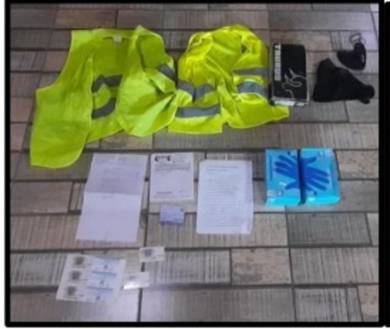 Parte de lo secuestrado en los allanamientos