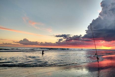 Esta playa regala atardeceres mágicos. Foto: saucegrande.montehermoso.gov.ar