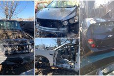 Algunos de los automóviles recuperados en el allanamiento.&nbsp;