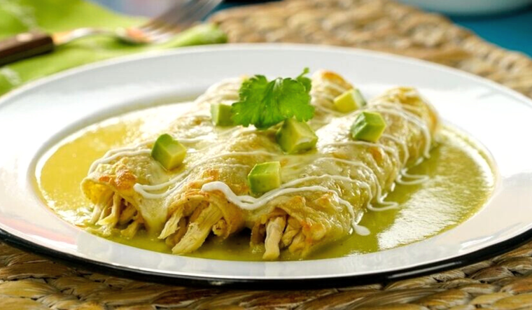 Unas sabrosas enchiladas son perfectas para cualquier momento del día