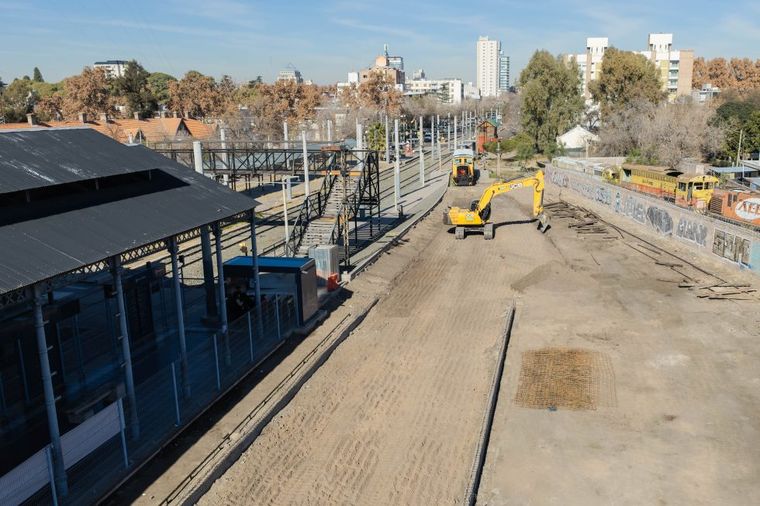 Obras en la Estación Mendoza del Metrotranvía.&nbsp;