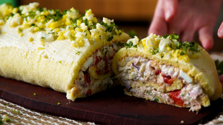 Infaltable en tu mesa de fin de año: receta de pionono de atún paso a paso.