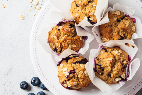 Cómo hacer muffins integrales con arándanos Cómo hacer muffins integrales con arándanos