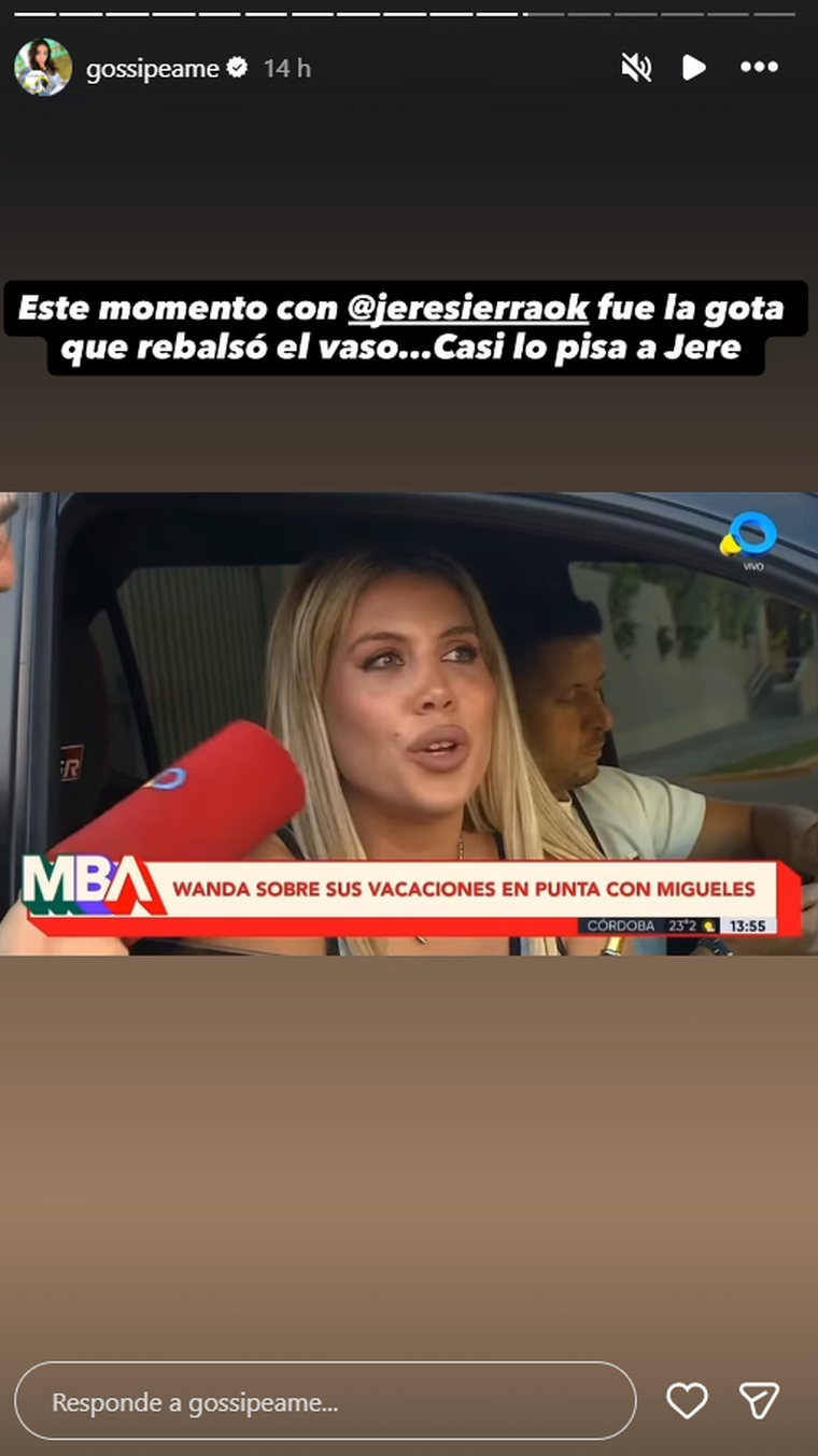 La última imagen de Wanda Nara y Martín Migueles juntos. La última imagen de Wanda Nara y Martín Migueles juntos. 
