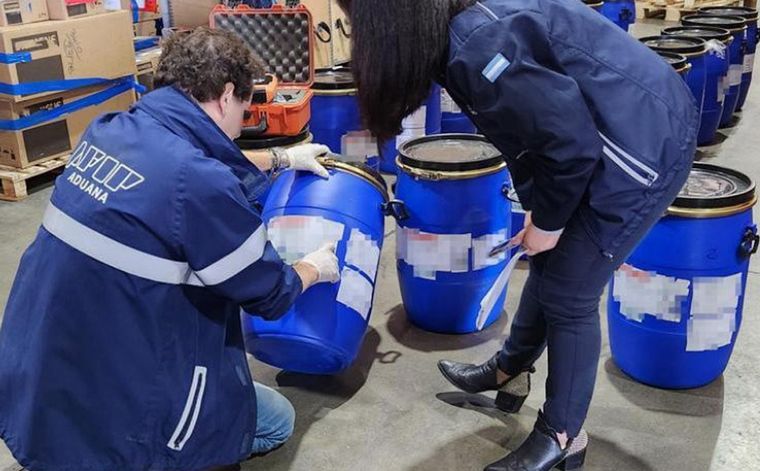 Según un comunicado dado a conocer por la Aduana nacional, la mercadería fue detectada en un control del personal de narcóticos Foto: Aduana Argentina