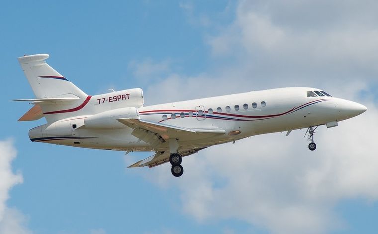 El avión  T7-ESPRT que usaba Nicolás Maduro y se encontraba incautado en la República Dominicana. Foto: X