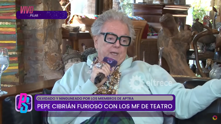 Pepe Cibrián furioso con los Martín Fierro de Teatro. Foto: captura de pantalla YouTube/ El Trece. Pepe Cibrián furioso con los Martín Fierro de Teatro. Foto: captura de pantalla YouTube/ El Trece.