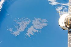 alucinante imagen de las islas malvinas captada por un cosmonauta ruso