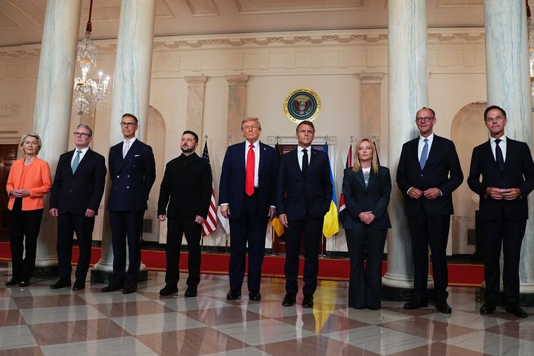 Donald Trump encabezó el encuentro de este lunes en la Casa Blanca luego de reunirse con Putin el viernes pasado.