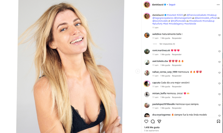 Daniela Urzi. Créditos: Instagram Daniela Urzi. Créditos: Instagram