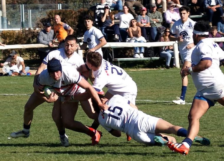 Marista frente a Mendoza en la jornada anterior del Top 8 Cuyano de rugby.&nbsp; &nbsp;