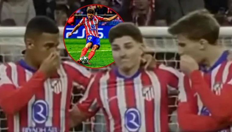La reacción de Julián Alvarez después del penal anulado en la eliminación de la Champions. Foto: captura de TV y redes