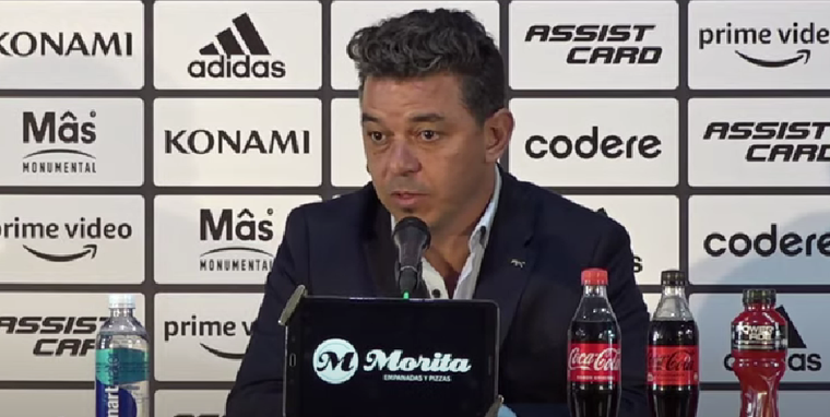 Gallardo, molesto ante una pregunta por los últimos partidos de River.