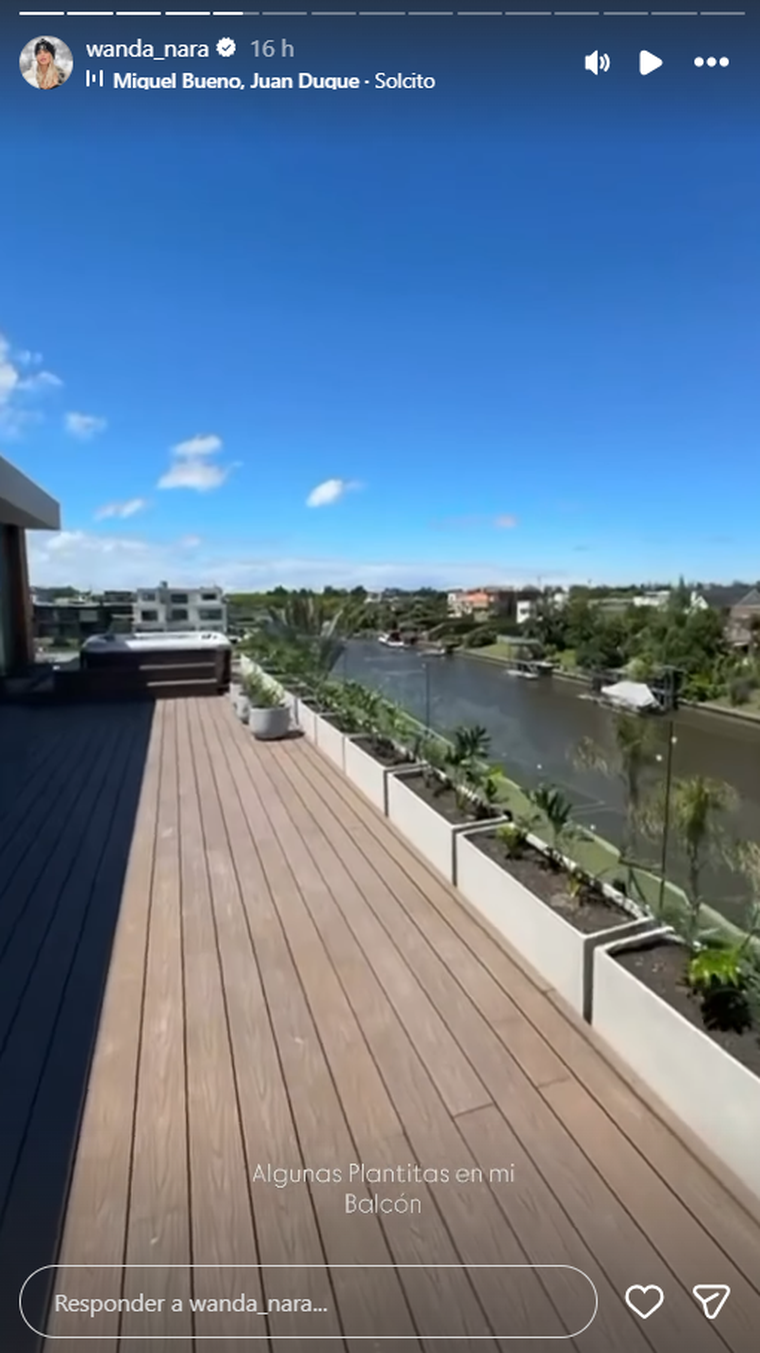 Terraza con jacuzzi incluido. Foto: captura de pantalla Instagram / @wanda_nara. Terraza con jacuzzi incluido. Foto: captura de pantalla Instagram / @wanda_nara.