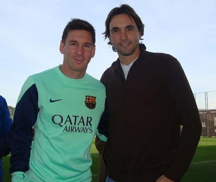 El DT de Godoy Cruz, Diego Martínez, junto al mejor del mundo.