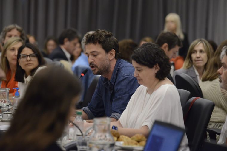 El cineasta Santiago Mitre, director de Argentina 1985, fue uno de los expositores críticos de la ley ómnibus. Foto: Prensa Diputados Foto: Prensa Diputados