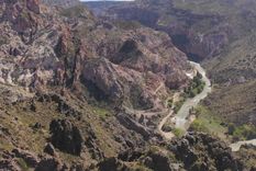 El cañón del Atuel filmado con un drone. Foto: Gobierno de Mendoza El cañón del Atuel filmado con un drone. Foto: Gobierno de Mendoza