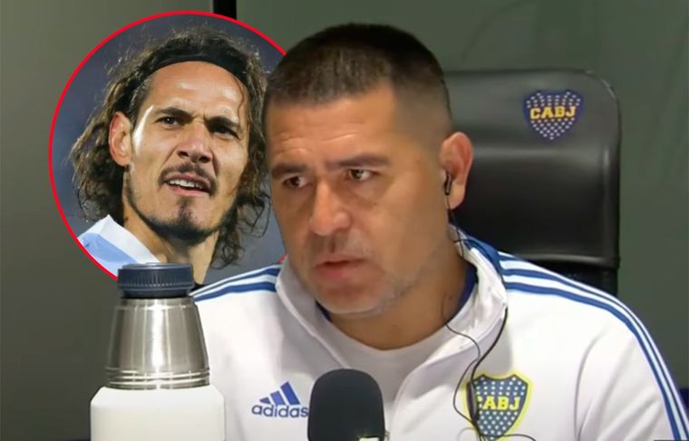 Riquelme habló con Flavio Azzaro y le contó cómo ve la negociación con Cavani para venir a Boca.