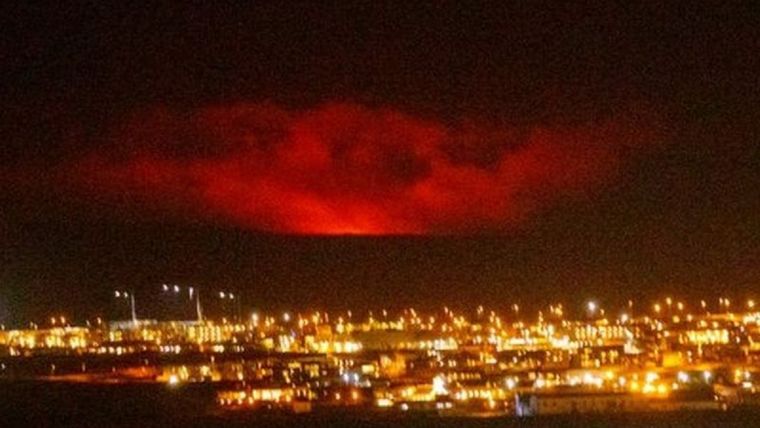 El volcán Fagradalsfjall se encuentra a unos 30 kilómetros al sur de la capital islandesa Reikiavik. Foto: SERVICIO METEOROLÓGICO DE ISLANDIA