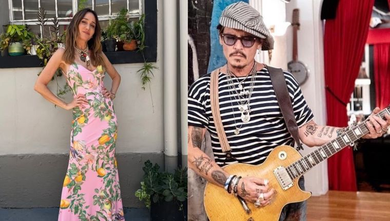 Lindo momento. Foto: Instagram: @johnnydepp/ @verolozanovl