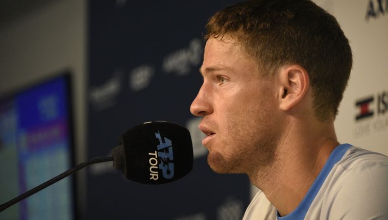 Diego Schwartzman, consternado en conferencia de prensa. Foto: Juan Mateo Aberastain Zubimendi / MDZ