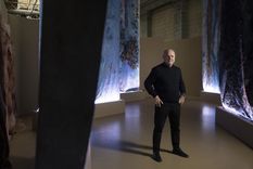 Carlos Gómez Centurión, el artista en la muestra de la Usina del Arte. Foto: Victoria Gesualdi