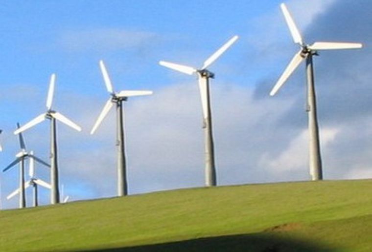Los modernos molinos. Símbolos la energía del viento. Foto: MDZ