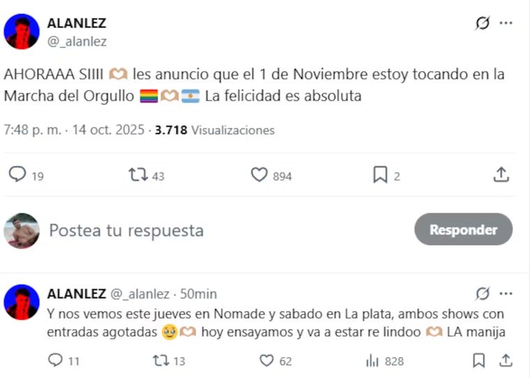 El posteo que emocionó a los seguidores del subcampeón de La Voz Argentina 2025. El posteo que emocionó a los seguidores del subcampeón de La Voz Argentina 2025.