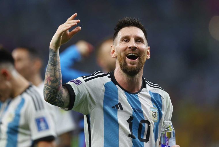 Messi festeja la victoria. Foto: Foto NA- REUTERS/Fabrizio Bensch