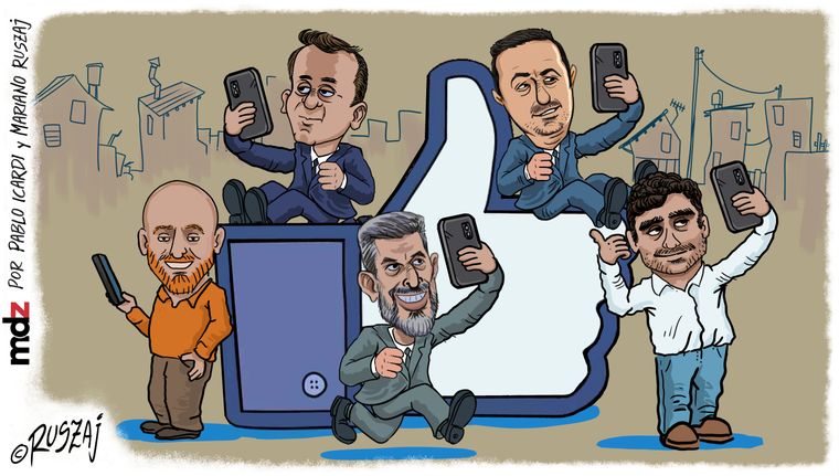 viñeta  candidaatos Redes-Sociales-vz-Realidad