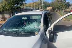 Un poste de luz cedió y golpeó a un auto en Guaymallén Foto: gentileza