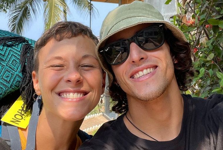 Macarena Elia González y Benjamín Gamond, durante el viaje en México que terminó siendo una pesadilla Foto: Instagram macarena.elia
