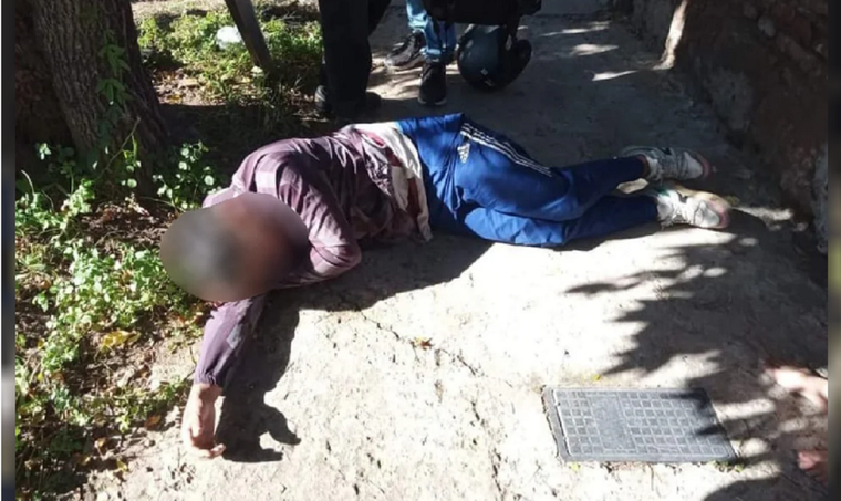 El delincuente herido Foto: NA